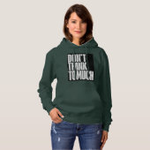 N'y pensez pas trop logo sur sweat à capuche pour (Devant entier)