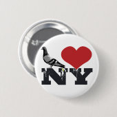 NY Pigeon Ronde Button 5,7 Cm (Voorkant /achterkant)