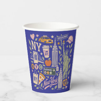 ny retro collage ontwerp papieren bekers