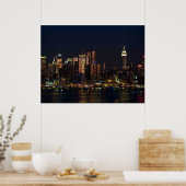 NY Skyline Uitzicht Poster (Keuken)