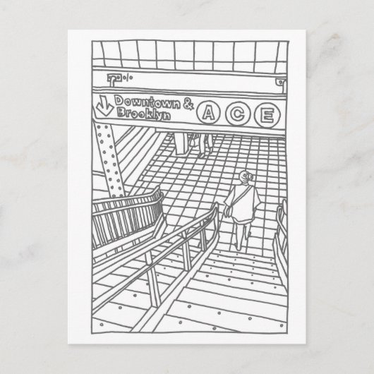 NY Subway Briefkaart (Voorkant)