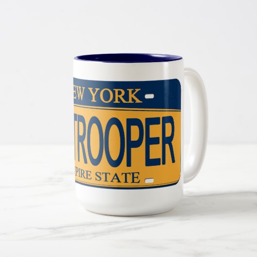 NY TROOPER NY Licence Plate Mug (Devant droit)