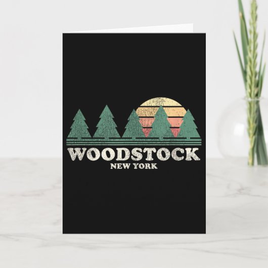 Ny Vintage Throwback Tee Retro 70s Design  Kaart (Voorkant)