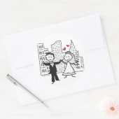 NY Wedding Ronde Sticker (Envelop)