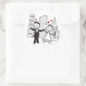 NY Wedding Ronde Sticker (Tas)