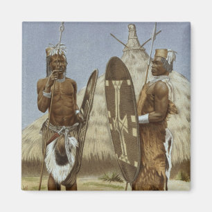 Nyam-nyam strijders uit de geschiedenis van de men magneet