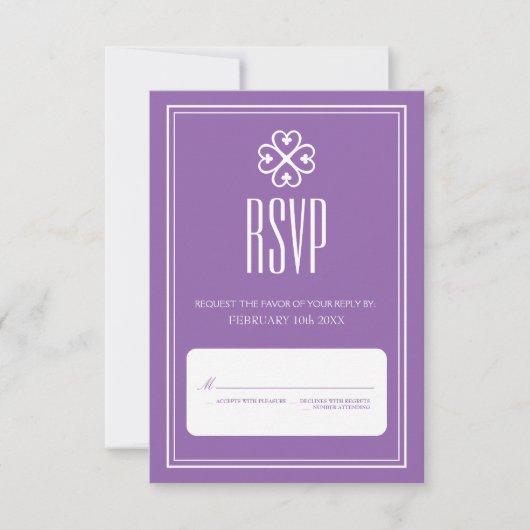 Nyame Dua Lavender Wedding RSVP (Devant)