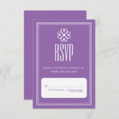 Nyame Dua Lavender Wedding RSVP (Devant / Derrière)