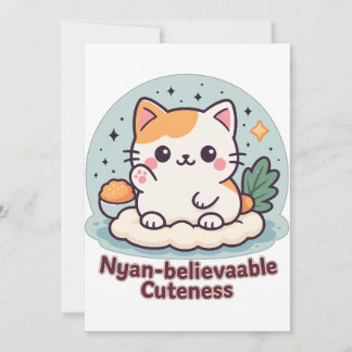Nyan-believable Cuteness – Schattigee Kawaii Cat Kaart
