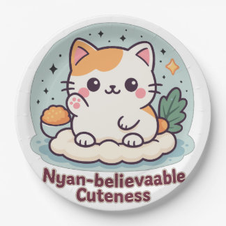 Nyan-believable Cuteness – Schattigee Kawaii Cat Papieren Bordje