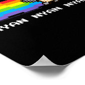 Nyan Cat Nyan Nyan Nyan Rainbow Funny Internet Mem Poster (Hoek)