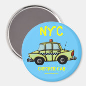 NYC, aimant cool de cabine Checker (Recto/Verso)