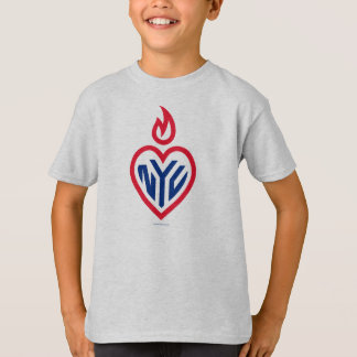NYC badine le gris de T-shirt - coeur de Gotham