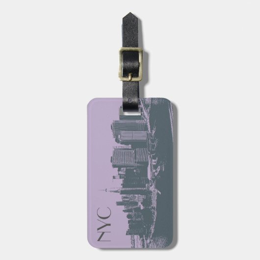 NYC Big Apple grafische stijl Bagagelabel (Voorkant verticaal)