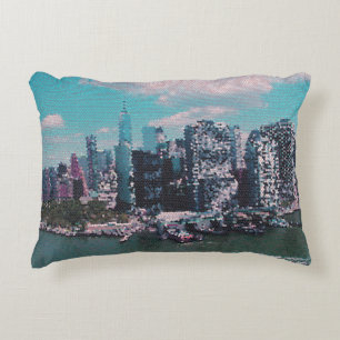 NYC Big Apple Small stippen grafische stijl Accent Kussen