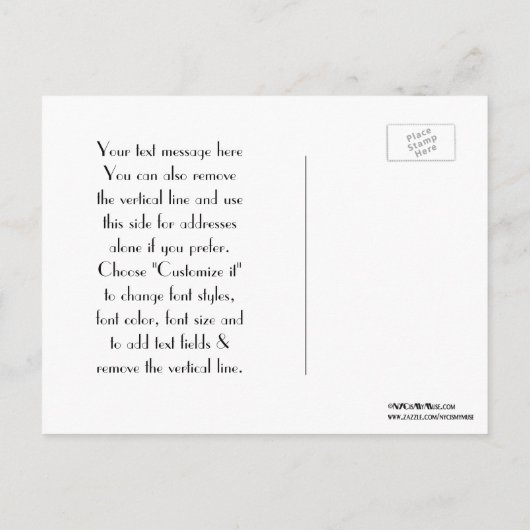 NYC Black Skyline Silhouet De datum opslaan Aankondigingskaart (Achterkant)