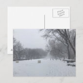NYC Blizzard Upper West Side Riverside Park Sneeuw Briefkaart (Voorkant / Achterkant)