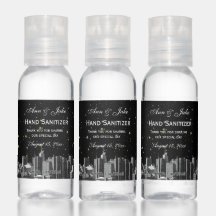 NYC brede skyline geëtst BW zwart BG