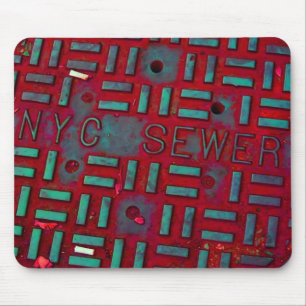 NYC Broadway Street Manhole Hoesje Muismat