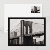 NYC Brooklyn Bridge Closeup Briefkaart (Voorkant / Achterkant)