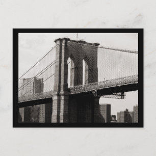 NYC Brooklyn Bridge Closeup Briefkaart