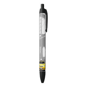 Nyc Brooklyn Bridge New York City Yellow Taxi Zwarte Inkt Pen
