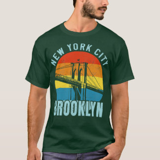 NYC Brooklyn Bridge Retro T-shirt