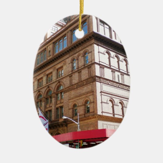NYC Carnegie Hall Keramisch Ornament (Voorkant)