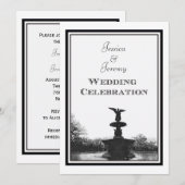 NYC Central Park Bethesda Ft DIY Etch Wedding Kaart (Voorkant / Achterkant)