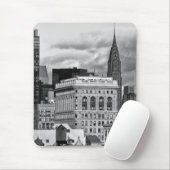 NYC: Chrysler Building, Back of Flatiron B&W 001 Muismat (Met muis)