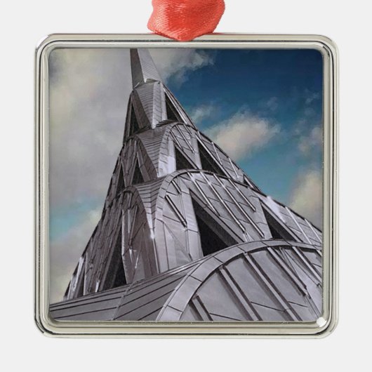 NYC Chrysler Building Metalen Ornament (Voorkant)