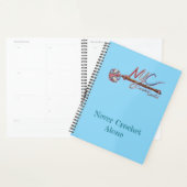NYC Crochet Guilde Bleu Planner (Devant avec enveloppe)