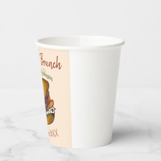 NYC Deli Bagel Cream Kaas Kappers Uien Lox Papieren Bekers (Links)