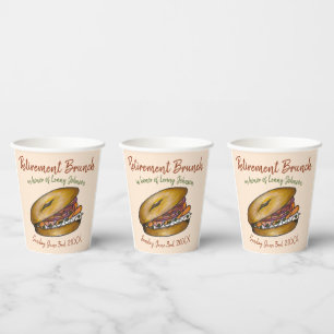 NYC Deli Bagel Cream Kaas Kappers Uien Lox Papieren Bekers