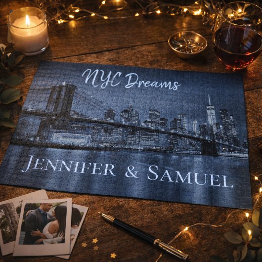 NYC Dromen Romantische Silhouet Legpuzzel