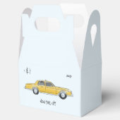 NYC Favor Box. Een welkomstbustaxi. Bedankdoosjes (Geopend)