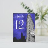 NYC Flatiron Skyline Silhouette Bl Numéro de table (Debout devant)