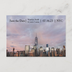 NYC Freedom Tower Foto - 3x5 Opslaan datum Save The Date