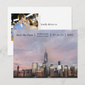 NYC Freedom Tower Foto - Sla de datum post Kaart (Voorkant / Achterkant)