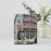 NYC Graffiti Building Briefkaart Urban Art Snapsho (Staand voorkant)