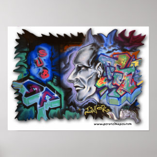 NYC Graffiti "Ik ben oké" Poster