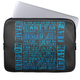 NYC-groepen blauw Laptop Sleeve