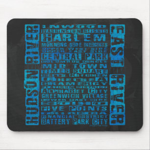 NYC-groepen blauw Muismat