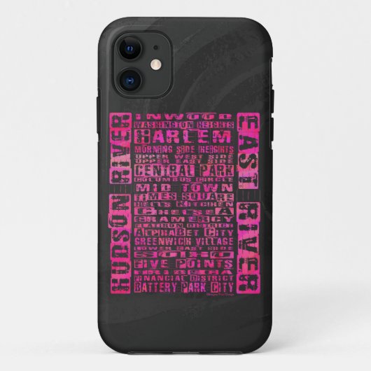 NYC-groepen Hot Pink Case-Mate iPhone Case (Achterkant)