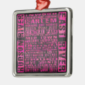 NYC-groepen Hot Pink Metalen Ornament (Links)