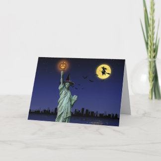 NYC Halloween Greeting Card Feestdagen Kaart