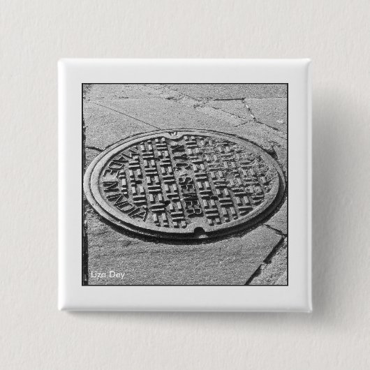 NYC Hoesje Square Button (Voorkant)
