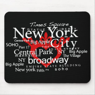 NYC in mijn Heart Mousepad Muismat