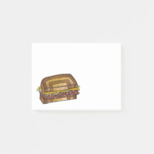 NYC Jewish Deli Reuben Sandwich Foodie Post Post-it® Notes