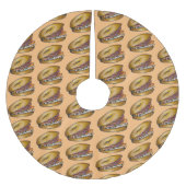 NYC Joodse Deli Bagel Capers Lox Cream Cheese Kerstboom Rok (Voorkant)